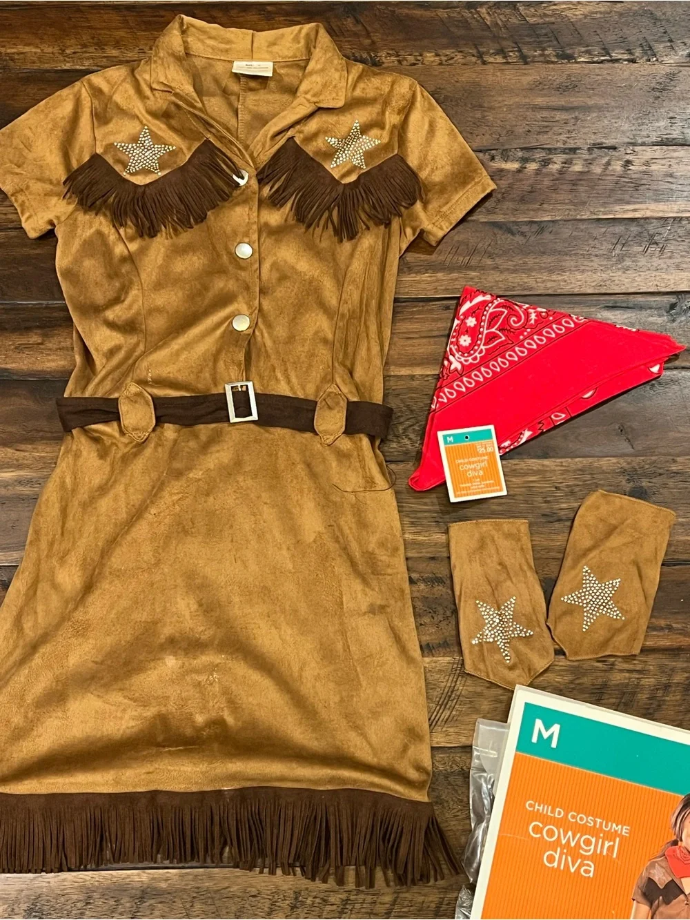 Child Cowgirl Diva Dress - Brown Costume